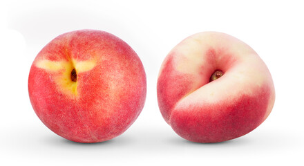 Peach with isolated on white background