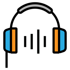 headset line icon