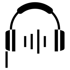 headset glyph icon