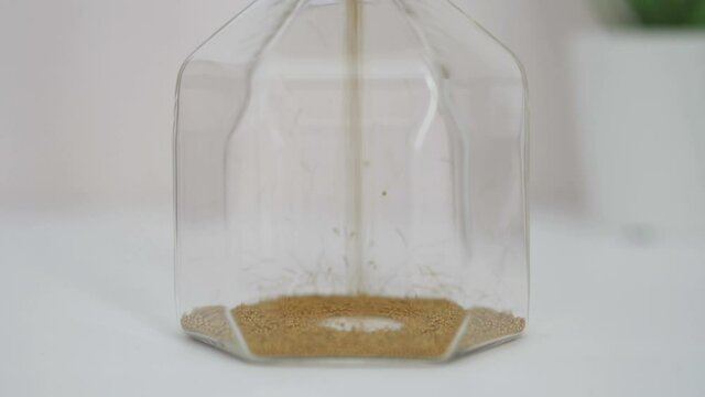 Close-up View of Sand Watch on a table