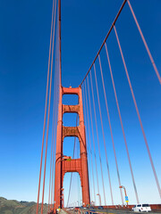 San Francisco, California, USA. View of Golden Gate in sunny day