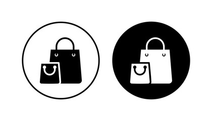 Shopping bag icon set. shopping icon vector