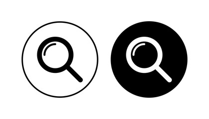 Search icon set. search magnifying glass icon