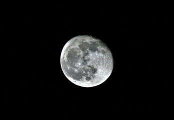 Moon on a black background