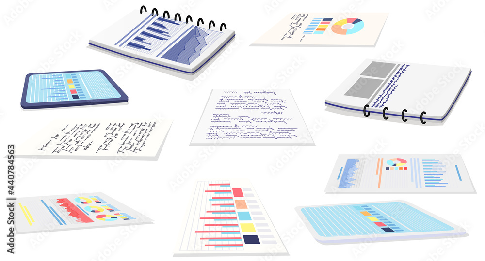 Poster visualize with business analytics. work with statistical data analysis, changing indicators. analyze