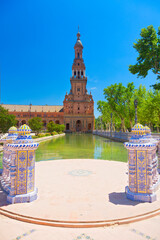 Plaza de España in Sevilla, Andalusien, Spanien