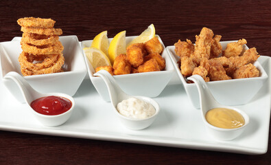 Snack and appetizer images for the food industry.