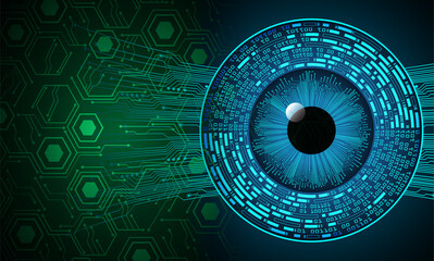 eye cyber circuit future technology concept background