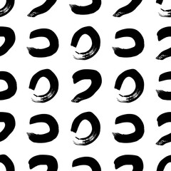 Seamless pattern with sketch circles shape