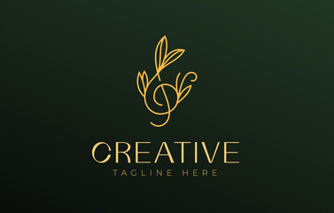 Nature Music Logo Design Template. Music Key Icon Line Art Vector