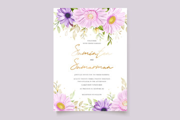 watercolor chrysanthemum wedding card set