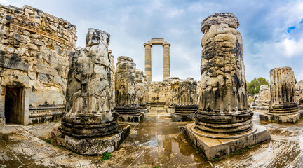 The Apollo Temple view in Didim Town of Turkey