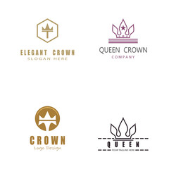 Royal King Queen Crown Elegant Luxury logo design