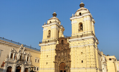 Convento de San Francisco church and monastery in Lima - obrazy, fototapety, plakaty