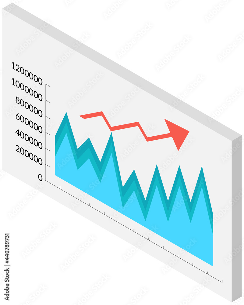 Poster visualize with business analytics. work with statistical data analysis, changing indicators. analyze