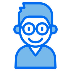 Fototapeta premium kid blue line icon