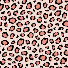 leopard print pink. seamless pattern. illustration for printing on textiles, ceramics, paper and other.