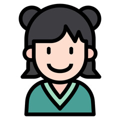 girl line icon