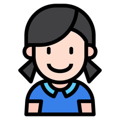girl line icon