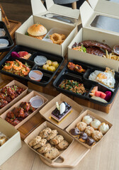 food delivery in take away boxes for daily nutrition