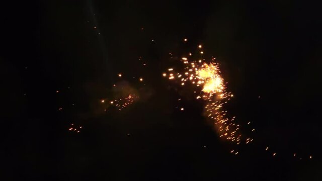 Diwali, Fireworks in the night sky