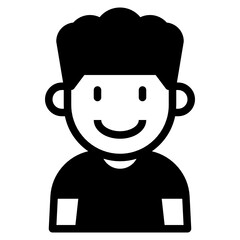 kid glyph icon