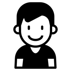 kid glyph icon