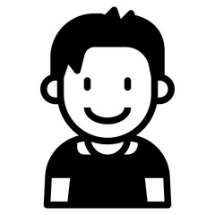kid glyph icon