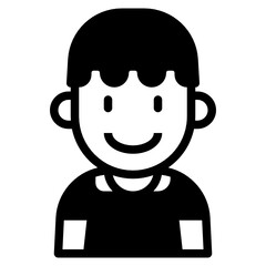 kid glyph icon
