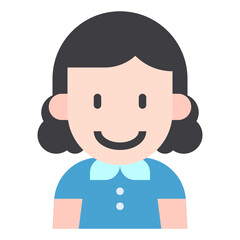 girl flat icon
