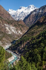 India himalaya mountain and river valley