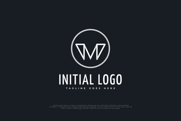 Winged Letter M Logo Design in Line Style with Simple and Minimalist Concept