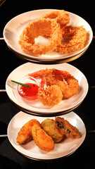 Snack and appetizer images for the food industry.