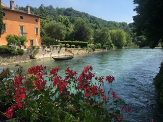 view of the river and the town