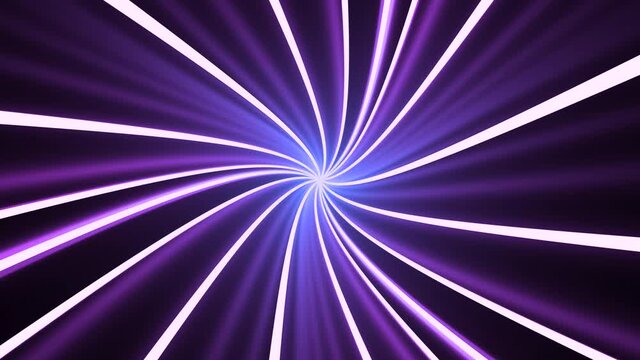Purple twist cubes with black background, 3d rendering.