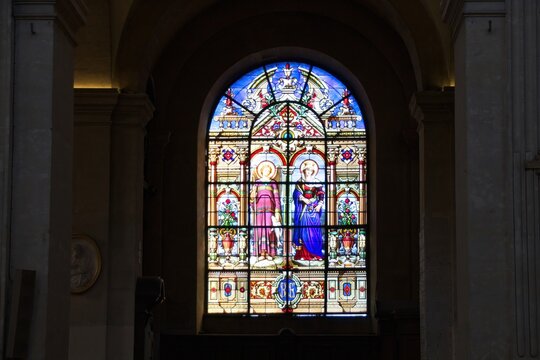 stained glass window in church