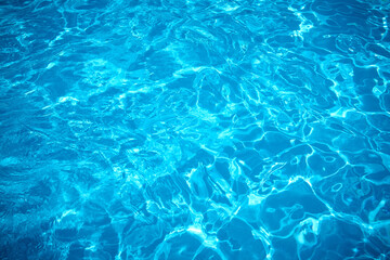 Fototapeta na wymiar Blue water in a pool. Water texture