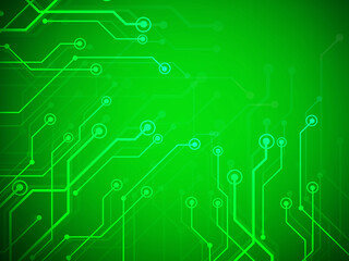 2d illustration Abstract futuristic electronic circuit technology background

