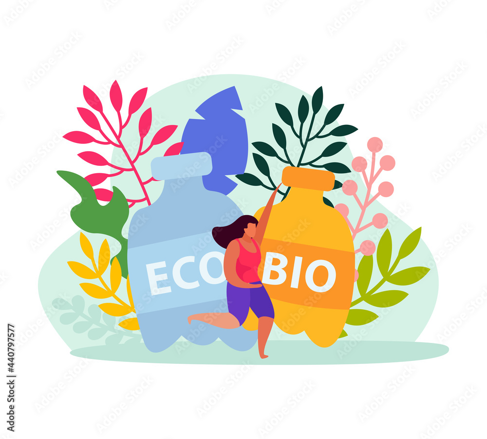 Sticker ecology concept icon