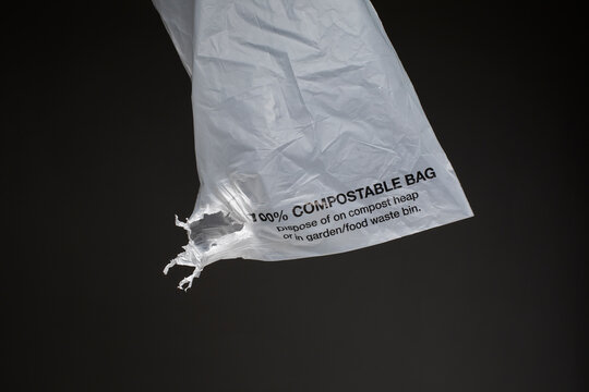 Transparent compostable bag, 100% compostable plastic bag