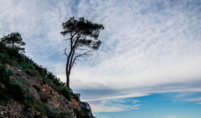 Obraz premium Climbing the Benicadell peak, between Valencia and Alicante in Spain