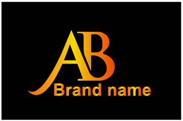 Obraz premium AB letter update creative logo design