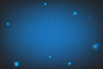 Fototapeta premium Technology background with particles element. Abstract background on blue color with iconic of connection.