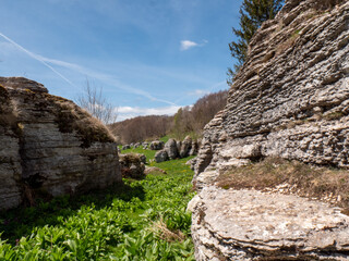 The sphinxes of Lessinia monoliths rock shaped by nature over thousands of years