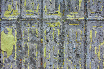 old stone wall background with basic gray and lemon color