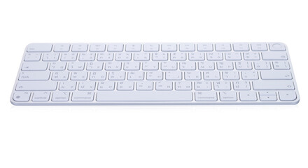 New Modle White Wireless Keyboard Isolated on white background.