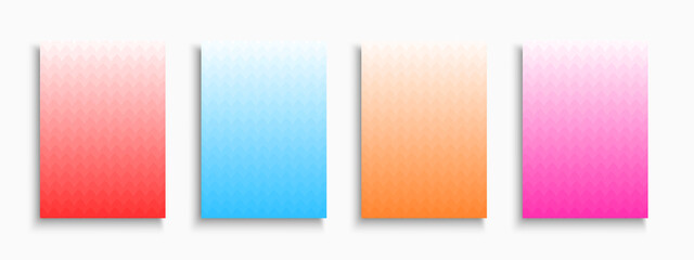 Fototapeta premium Set of vector colorful gradient covers, templates, posters, placards, brochures, banners, flyers and etc. Contemporary bright backgrounds for your design and ideas