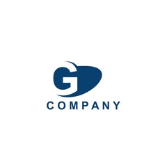 Company Logo Initial Letter G Negative Space vector design for business brands identity