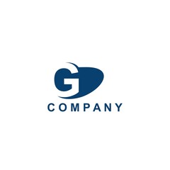 Obraz premium Company Logo Initial Letter G Negative Space vector design for business brands identity