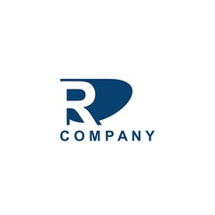 Company Logo Initial Letter R Negative Space vector design for business brands identity